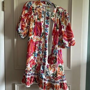 FARM Rio Spring Bananas Belted Mini Dress